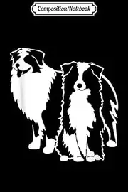 Composition Notebook: Aussie Australian Shepherd Pair Journal/Notebook Blank Lined Ruled 6x9 100 Pages