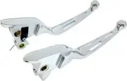 HARDDRIVE 53846 3 SLOT LEVER SET CHROME FLT `21-22 CBL CLUTCH