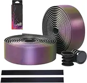 Road Bike Handlebar Tapes Bicycle Bar Tape, EVA Non-Slip, Color Reflective Cycling Handle Grip Wraps Belts– 2 Rolls with Bar Plugs