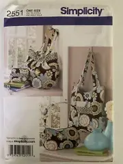 Simplicity Pattern 2551 Handbags In 4 Designs 2009
