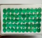 Natural Emerald Oval Cut 109 Cts.-Zambia Emerald 7X9 mm- Vivid green emerald