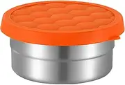 Stainless Steel Snack Containers,Lunch Box Container with Leak Resistant Silicone Lid for Home Leftovers, Picnic,Snacks, Sandwiches, Fruits (round 600ml)