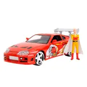 Jada 1:24 Scale One Punch Man 1995 Toyota Supra With Saitama Diecast Model