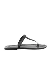 T-bar leather sandals 35 Gray