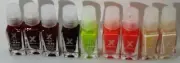 9 Bottles 5 Shades Of Sephora Formula X Clix! Mini Nail Color Polish