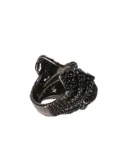 An Drape Embellished Ring One size Black