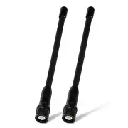 2-Pack BNC-M Handheld Scanner Antenna Dual Band 144/430MHz VHF UHF Flexible Ham
