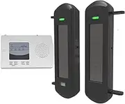 HTZSAFE Solar Wireless Driveway Alarm System-1/2 Mile Long Transmission Range-300 Feet Wide Sensor Range-No Wiring No Need Replace Battery-Outdoor Weatherproof Security Perimeter Alert System KIT