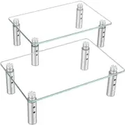 2 Pack Monitor Stand Riser 3 Height Adjustable Laptop Stand Riser Monitor St...