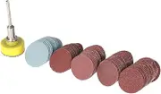 Daseeme 100PCS 25mm 1" Sander Disc Sanding Disk 100-3000 Grit Paper with 1inch Abrasive Polish Pad Plate + 1/8" Shank Rotary Tool