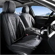 Coverado Seat Covers, Car Seat Covers Front Seats, Black Car Seat Cover, Waterproof Car Seat Covers, Car Seat Cushion, Front Car Seat Covers Leatherette Car Seat Protector Universal Fit Most Cars
