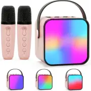 Kids Karaoke Machine, Mini Karaoke System with 2 Karaoke Microphones, Portable K