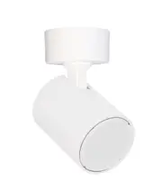 Interior 1 Light Adjustable Round Base Surface Mounted Spot Light Matt White