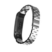 Stainless Steel Watch band Strap for Huawei Honor Band 5/4 Smart Watch SILVER-BLACK COLOR