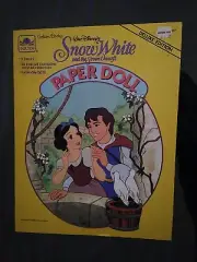 Vntg 1994 rare deluxe edition Snow White and the Seven Dwarfs Paper Doll Book.