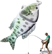 Swim Baits for Bass Fishing | Realistic Deep-Diving Multi-Section Swim Bait - Sinking & Floating Fish Tackle for Offshore, Boat, Freshwater and Saltwater