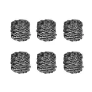 6 Pcs STAINLESS STEEL SCOURERS