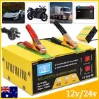 Portable 12V/24V Car Battery Charger Smart Pulse Repair Boat Trickle W/ AU plug