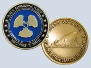 submarine rate machinist's mate mm logo navy challenge coin
