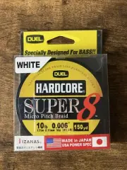 DUEL HARDCORE SUPER 8 MICRO PITCH BRAID 150YDS 10LB LINE WHITE