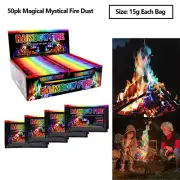 50pk Mystical Fire Dust Magical Colourful Flames Rainbow Campfire Outdoor 15g