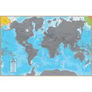 WAYPOINT GEOGRAPHIC RWPSCR01 Scratch Off World 24" X 36" Laminated Wall Map