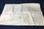 CROSS STITCH EMBROIDERY DAMASK TABLECLOTH / FABRIC / 68" X 54" WHITE