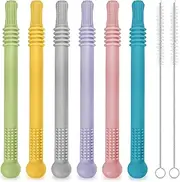 Teething Sticks for Babies 3 Months - Colorful Baby Teether Food Grade Silicone BPA Free Freezable Teethe/Food Safe/Easy to Clean
