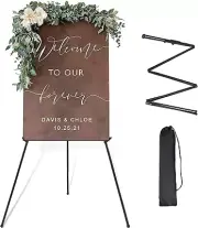 Easel Stand Display Wedding Sign & Poster, 63'' Foldable Artist Easel Wedding Ba