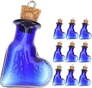 HAMPPLIES 10Pcs Miniature Wishing Bottles with Cork Stoppers Small Glass Jars for DIY Crafts Party Favors Home Decor and Creative Projects