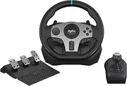 PXN V9 PC Racing Wheel, 270/900° Game Steering Wheel Dual-Motor Feedback Driving with Pedals and Joystick Steering Wheel for Xbox X/S/ XBOX SERIES X/S PS3/PS4/N-Switch/PC