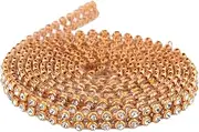 Generic Rhinestones Crystal Chain Trim, Crystal Rhinestones 3mm Chain Trim Applique DIY Sewing Craft Clothes Dress Embellishment (#2)