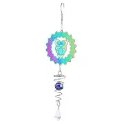 Kinetic Gradient Color Wind Spinner Sculpture 3D Wind Chimes Sun Catcher9010