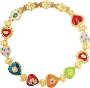 [OJERRY] Costume Byzantine Medieval Renaissance Bold Chunky Statement Heart Pendant Choker Necklace Cool Jewelry Necklaces Coolest Gifts for Women Chunky Trendy In Their 30s, Zinc, No Gemstone