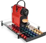 RECAPS Coffee Pod Holder Storage Drawer Compatible with Nespresso Coffee Pods Kitchen Organizer Black Holds 60 Pods