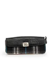 Black Checkered Clutch
