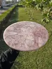 Rose Quartz Round Table Top | Dining Table Top | Coffee Table Top (Customisable)