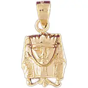 14K Gold Egyptian Pharaoh Headdress Charm