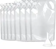 8 PCS Reusable Sorting Pouches for Adults, Plastic Flasks for Liquor Disguise with Funnel, Hidden Drink Pouches for Alcohol