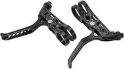 1 Pair Aluminium Alloy Cycling Hand Brakes Levers, 2.2 Cm Diameter Handle Brake Clutch Levers for Brompton 3sixty Mountain Cycle (Multi Color) (Black)
