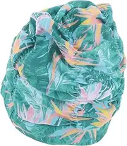 Printed Swimming Cap Tissue Rack Accessories Hollow Placement Card Fabric Swimming Cap Towel Brackets Door Sleeve Spindle Bridal Hairpin Women's Hairpin Cartoon Comb Nylon Green