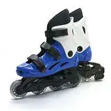 在飛比找遠傳friDay購物優惠-【D.L.D多輪多】高塑鋼底座 專業直排輪 溜冰鞋 藍白 5