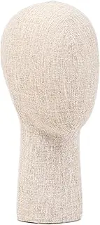 Zialofi Mannequin Head Professional Manikin Head Multifunctional Hat Display Stand Wig Stand for Eyeglasses Headwear Beauty Salon, Beige, Height 33cm