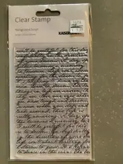 KaiserCraft Clear Stamps BACKGROUND SCRIPT NEW