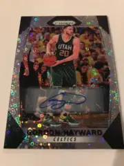2017-18 Gordon Hayward Prizm Refractor Fast Break Sparkle Autograph Auto Celtics