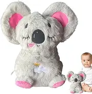 Koala Breathing Stuffed Animal | Soothing Breathing Calm Koala Bear | Musical Lighting and Breathing Rhythm Sleepy Koala Calming Toy