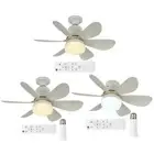 LED Crystal Ceiling Fan Dimmable Timer Indoor Ceiling Light Fans for Home Decor