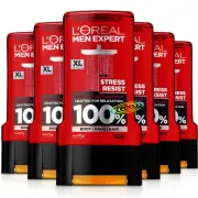6x Loreal Men Expert Stress Resist Vine Extract Shower Gel 300ml