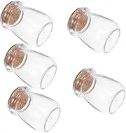 ADOCARN 5pcs Wishing Bottle Transparent Corked Glass Jars for Perfume Creative Storage Lovely Present for Friends for Decoration and Small Object Storage