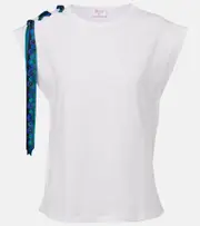 [Pucci] Pucci Iride-detail cotton T-shirt AU 14 white